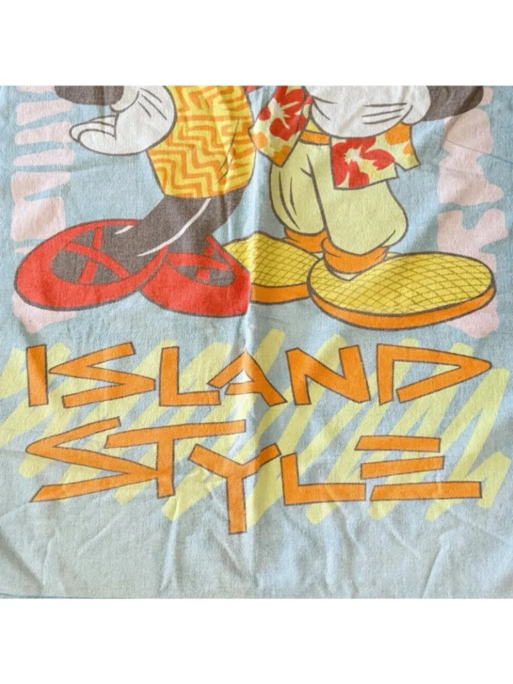 Vintage Disney Mickey & Minnie Mouse Faded Beach Towel Cotton Island Style